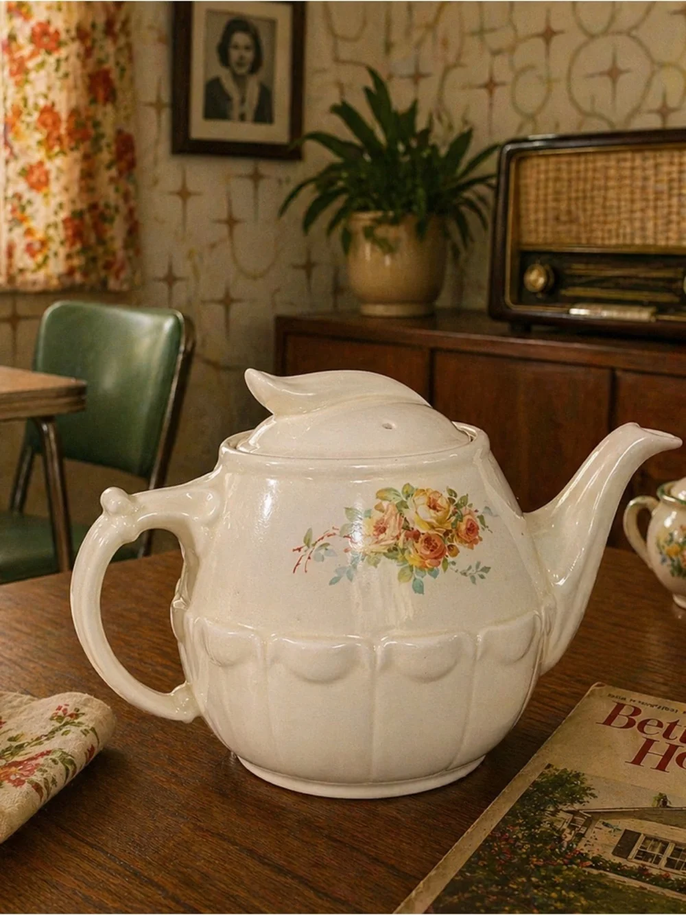 Vintage‎ Drip O Lator The Enterprise Aluminum Co 8 Cup Ceramic Teapot 64 Oz